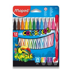 Dtsk fixy Maped ColorPeps Jungle - 12 barev