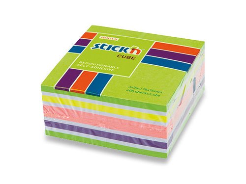 Samolepic bloek Neon Stickn Notes - 76 x 76 mm, 400 list, zelen