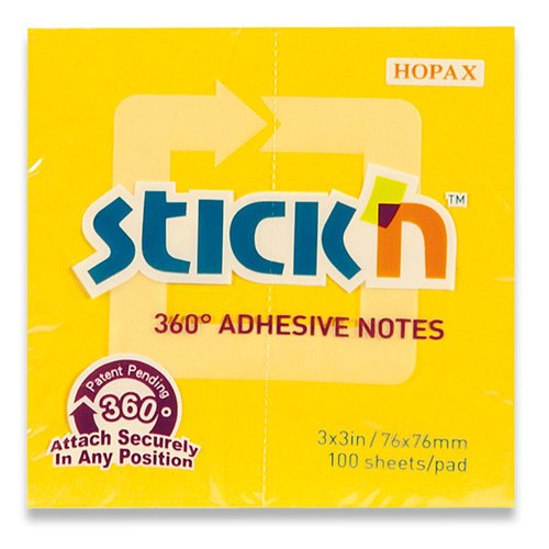 Samolepic bloek Stickn Notes 360 - 76 x 76 mm, 100 list, oranov