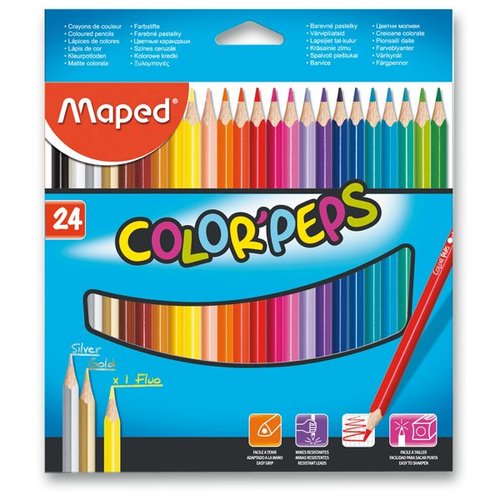 Pastelky MAPED ColorPeps, 24 barev