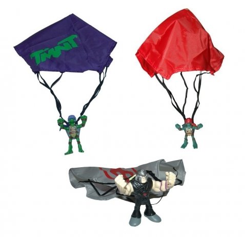 TMNT Želvy Ninja mini mutants sada s padákem a figurkou Mike a Elite Foot