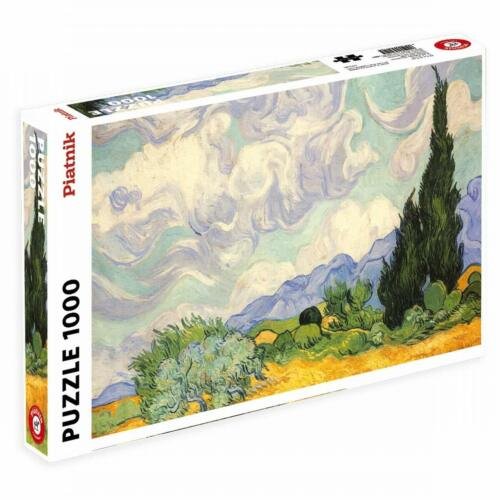PIATNIK Puzzle Van Gogh, Pšeničné pole s cypřiši 1000 dílků