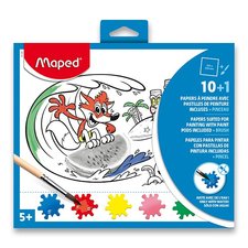 Omalovnky Maped s paletou barev a ttcem 200 x 240 mm, mix motiv