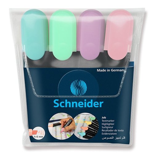 Schneider Zvýrazňovač  Job Pastel sada 4 barev