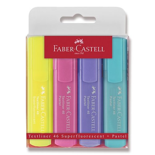 Faber-Castell Zvrazova Textliner 1546 4 kusy, pastelov