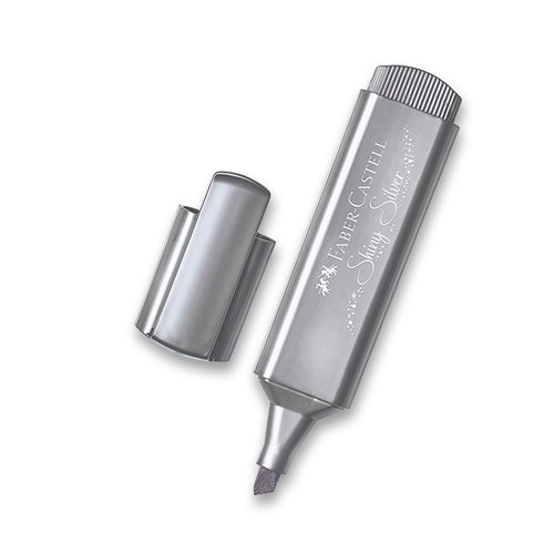 Faber-Castell Zvýrazňovač  Textliner 46 Metallic metalický stříbrný