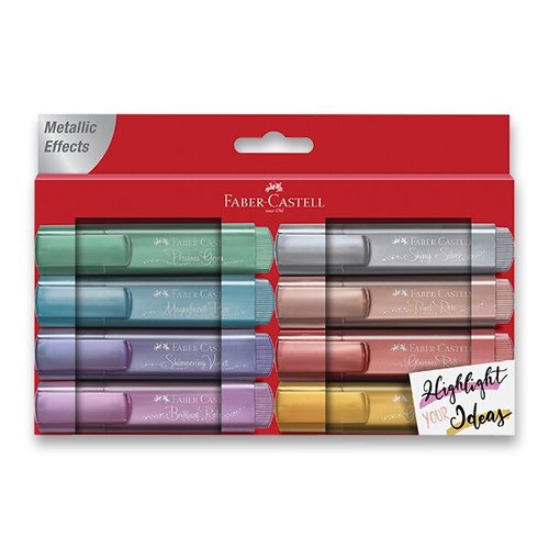 Zvrazova Faber-Castell Textliner 46 Metallic sada 8 barev