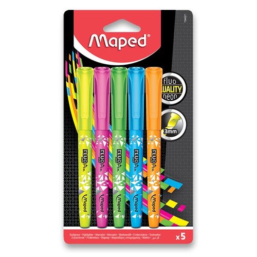 Zvýrazňovač Maped Fluo Peps Pen - souprava, 5 ks