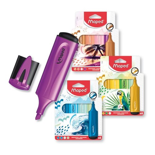 Zvrazova Maped Fluo Peps Classic Pastel 4 ks, mix motiv