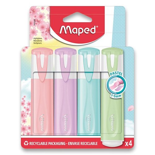 Maped Zvrazova Fluo Peps Pastel 4 ks