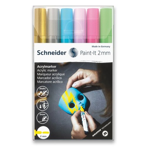 Akrylov popisova Schneider Paint-It 310 souprava V2, 6 barev