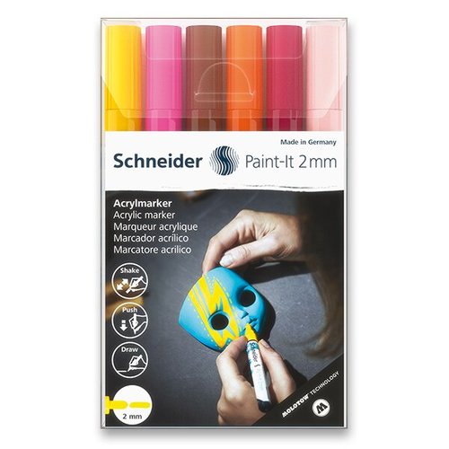 Akrylov popisova Schneider Paint-It 310 souprava V3, 6 barev