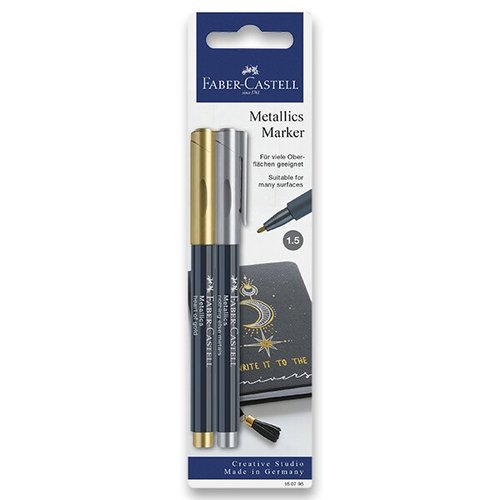 Faber-Castell Popisova  Metallics zlat a stbrn