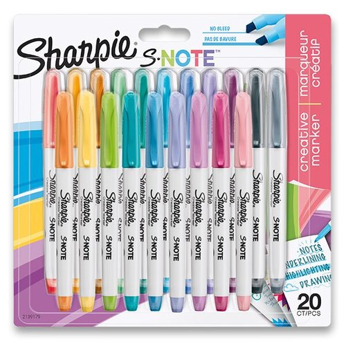 Popisova Sharpie S-Note 20 barev