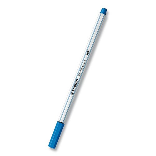 Stabilo Fix  Pen 68 Brush tmav modr