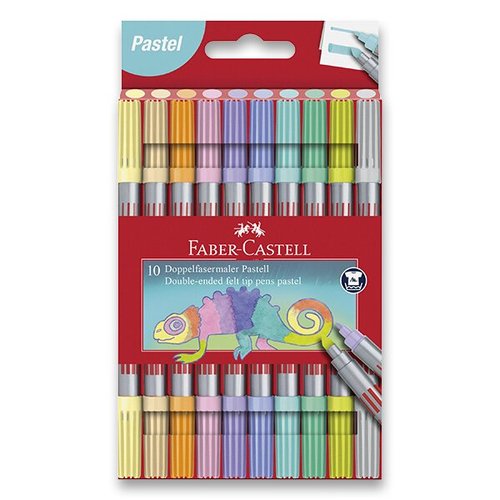 Oboustrann dtsk fixy Faber-Castell Pastel 10 barev