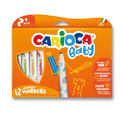 Dtsk fixy Carioca Super Baby - 12 barev