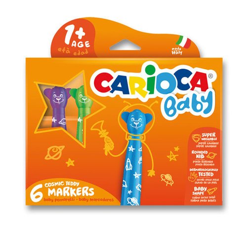 Dtsk fixy Carioca Baby Teddy Marker - 6 barev