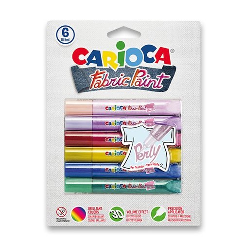 Carioca fixy  Fabric - 10 barev, slab hrot