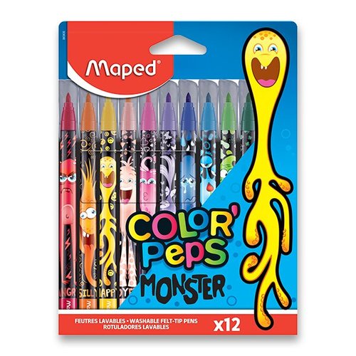 Dtsk fixy Maped Color&#039;Peps Monster 12 barev