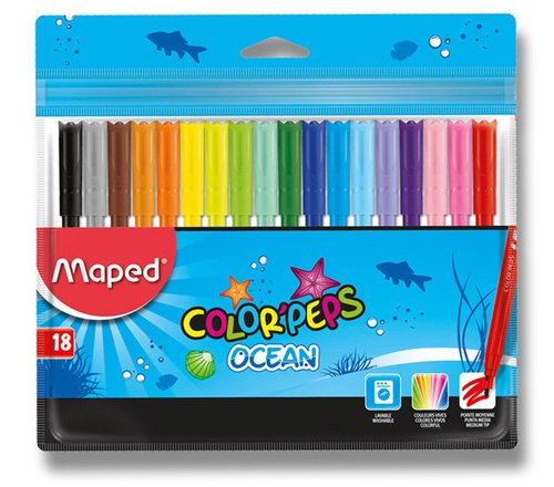 Dtsk fixy Maped Color&#039;Peps Ocean - 18 barev