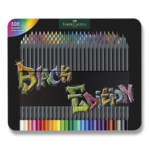 Pastelky Faber-Castell Black Edition 100 barev, plechov krabika