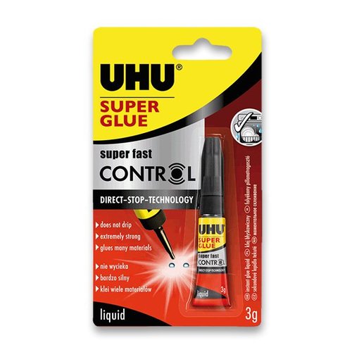 Vteinov lepidlo Uhu Super Glue Control - 3 g, tekut