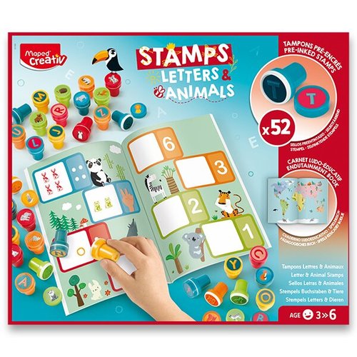Sada Maped creativ Stamps Alphabet &amp; Animals 26 + 26 ks raztek