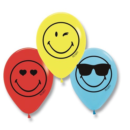 Amscan Nafukovací balónky SmileyWorld (6 ks), mix 6 ks
