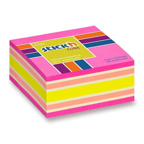 Samolepic bloek Neon Stickn Notes - 76 x 76 mm, 400 list, rov