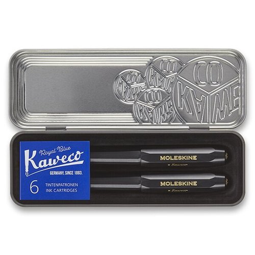 Sada kulikov pero a plnic pero Moleskine Kaweco vbr barev ern