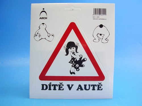 Samolepka &quot;Dt v aut&quot; - dvka