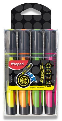 Zvýrazňovač Maped Fluo Peps Max - sada 4 ks