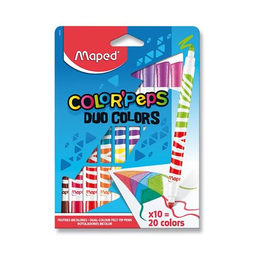Dětské fixy Maped Color´Peps Duo - 10 oboustranných fixů