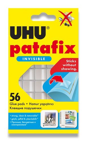 Montn guma UHU Patafix Clear - transparentn, 56 ks