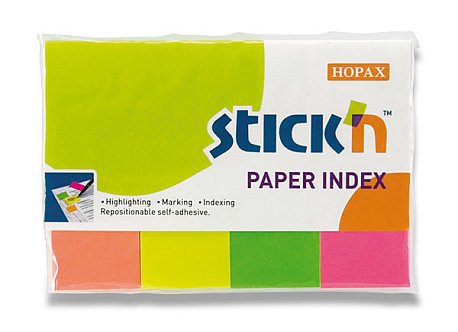 Samolepic bloek Index Notes -50 x 20 mm, 4 x 50 list