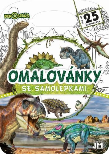 Omalovnky se samolepkami Dinosaui