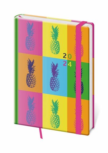 Stil Denní diář A5 Vario Pineapple s gumičkou 2024