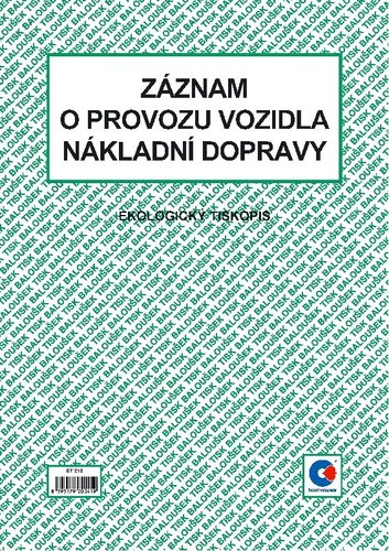 Zznam o provozu vozidla nkladn dopravy A4