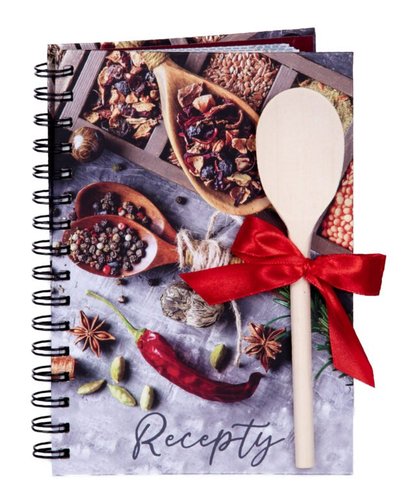 Kniha na recepty s vaekou A5 spirla Spice