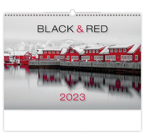 Helma Kalendář nástěnný 2023 - Black Red