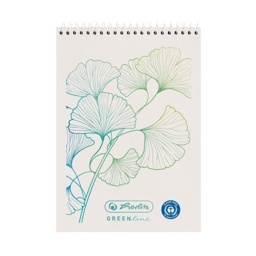 Herlitz - Blok spirlov A7/50 list, tvereek, Ginkgo