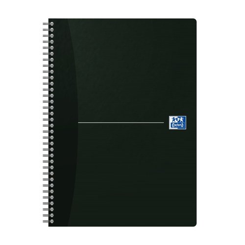 Oxford - Blok spirlov Oxford Essentials Black A4/90 list, tverekovan