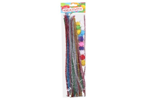 Kreativn set 30ks (inylky, POM POM) (W016604)