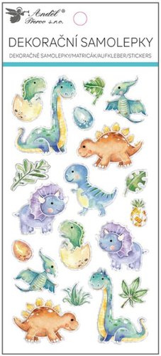 Samolepky dinosaui s hologramem na okrajch 10 x 21,5 cm (15137)