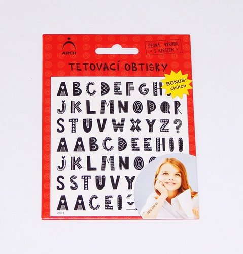 Samolepky tetovn Abeceda 01 / 2501