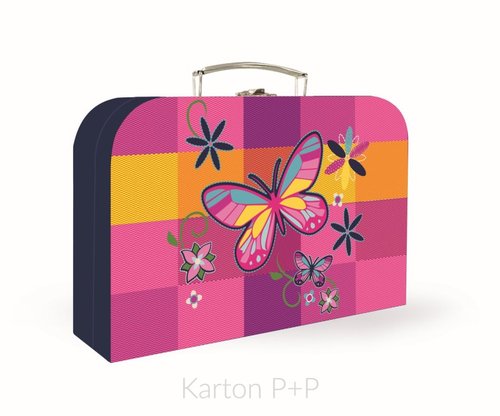 Karton P+P Kufřík lamino 34 cm Motýl 3-64718