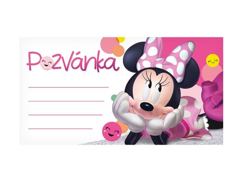 Pozvánka Y14 Disney Minnie (10ks) (190x100mm)