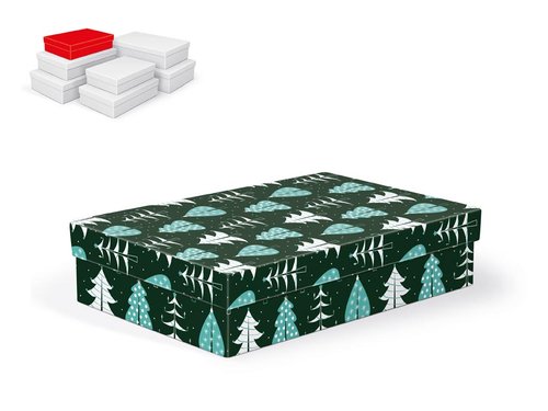 Krabice dárková vánoční A-V002-B 26x17x6cm