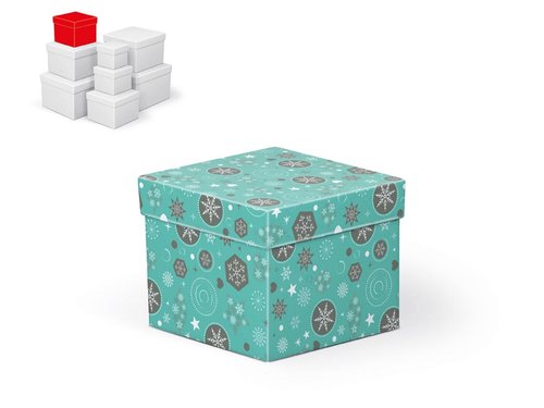 Krabice dárková vánoční C-V002-C 12x12x10cm